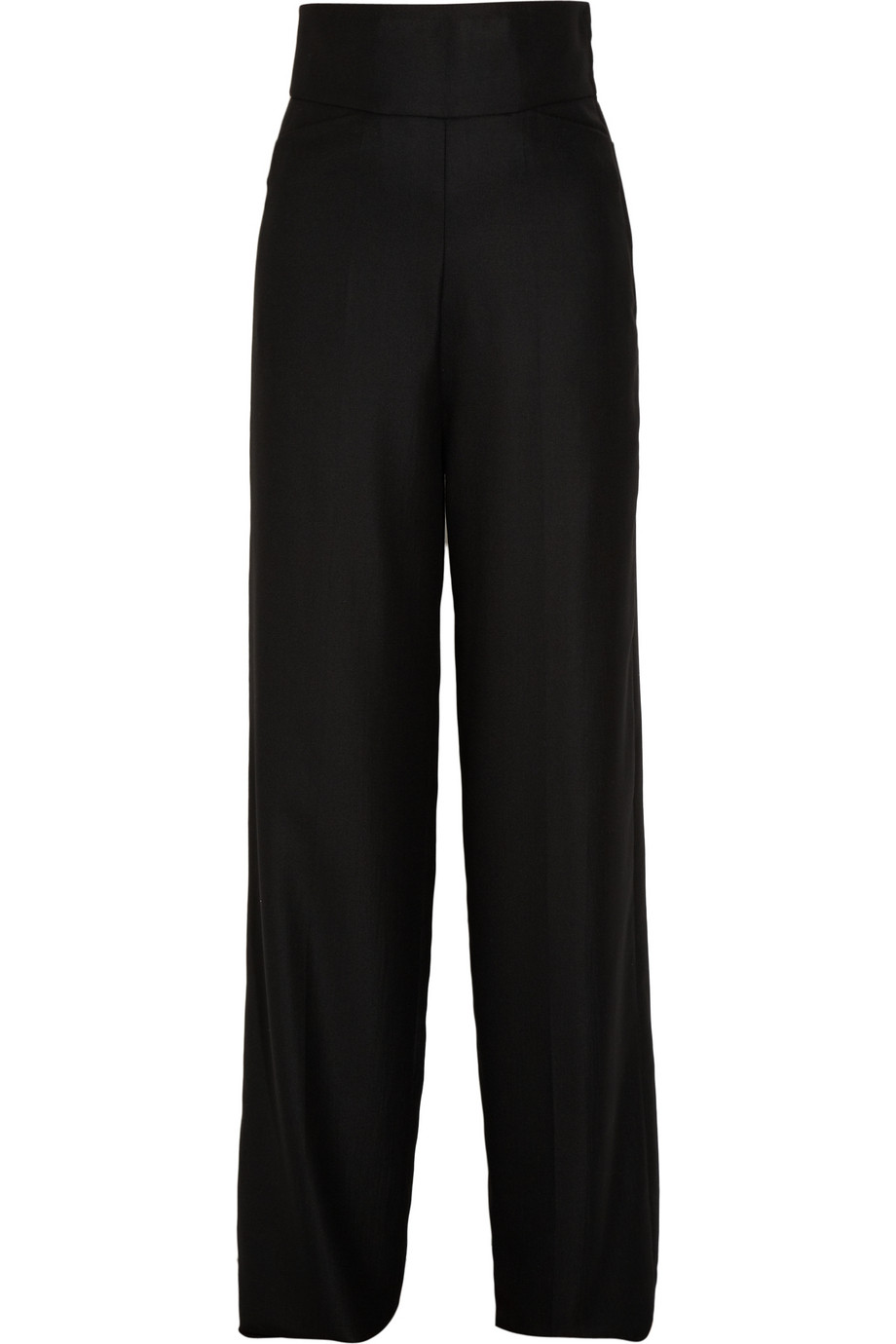 black high waisted wide leg pants