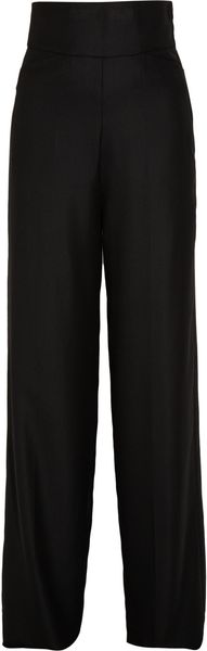 Yves Saint Laurent High-waisted Cashmere Wide-leg Pants - Lyst