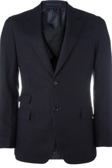 Yves Saint Laurent Woven Cotton Blazer - Lyst