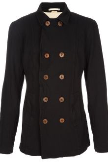 Comme Des Garçons Double Breast Peacoat - Lyst
