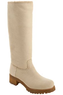 Prada Sport Ivory Suede Shearling Lined Lugg Boots - Lyst
