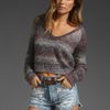 Splendid Chunky Ombre Stitch V Neck Sweater in Purple (purple ombre) - Lyst