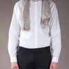Emporio Armani Frayed Scarf in Beige - Lyst