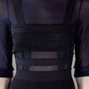 Markus Lupfer Net Detail Fitted Dress in Black - Lyst
