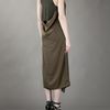 T By Alexander Wang Panelled Drape Back Dress in Green (khaki) - Lyst