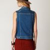 Free People Cutoff Denim Vest in Blue (morning zen) - Lyst