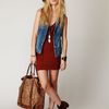 Free People Cutoff Denim Vest in Blue (morning zen) - Lyst