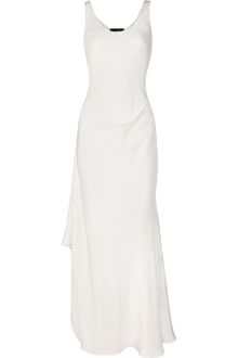 Amanda Wakeley Draped Silk-cady Gown - Lyst