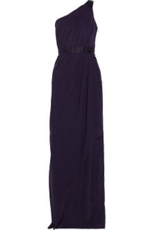 Badgley Mischka One-shoulder Chiffon Gown - Lyst