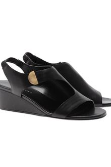 Balenciaga Leather Wedge Sandals - Lyst