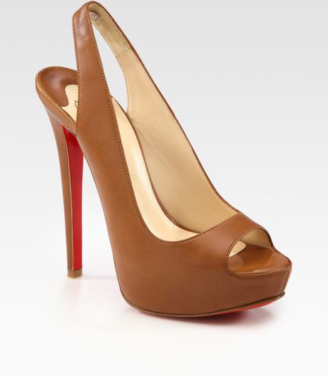 Christian Louboutin Platform Pump in Brown - Lyst