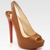 Christian Louboutin Platform Pump in Brown - Lyst