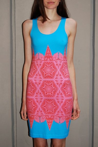 Jonathan Saunders Ava Jersey Vest Dress in Multicolor (red) - Lyst