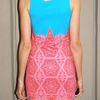 Jonathan Saunders Ava Jersey Vest Dress in Multicolor (red) - Lyst