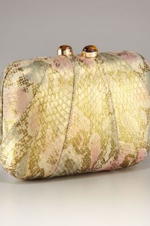 Kotur Morley Snakeskin Gold Mini Box Clutch - Lyst