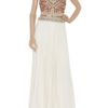 Marchesa Embellished Strapless Silk Gown in White - Lyst
