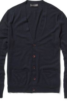 Ralph Lauren Black Label Classic Cashmere Cardigan - Lyst