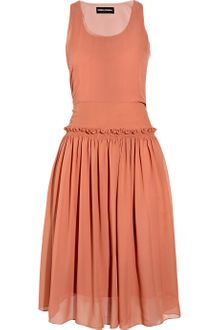 Sonia Rykiel Two-tone Silk-crepe Dress - Lyst