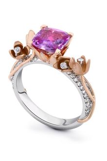 Theo Fennell Pink Sapphire and Diamond Tulip Tryst Ring - Lyst