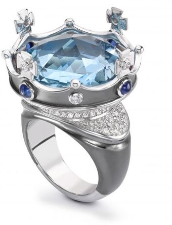 Theo Fennell Topaz, Diamond & Sapphire Coronet Ring - Lyst