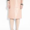 Tibi Blush Leather Pencil Skirt in Pink (blush) - Lyst