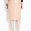 Tibi Blush Leather Pencil Skirt in Pink (blush) - Lyst