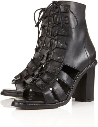 ashley Ashley Lace Front Sandals - Lyst