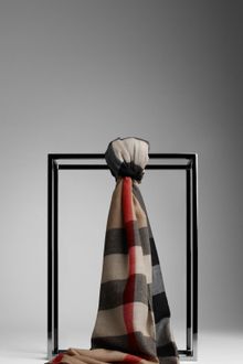 Burberry Mega Check Cashmere Scarf - Lyst