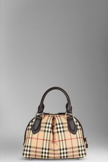 Burberry Small Haymarket Check Bowling Bag - Lyst
