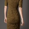 Burberry Zip Front Ruched Dress in Khaki (khaki green) - Lyst