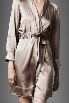 Burberry Satin Dressing Gown - Lyst