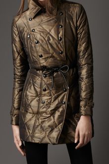 Burberry Quilted Trench Coat - Lyst