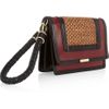 Burberry Prorsum Woven Raffia and Leather Wristlet Clutch in Black - Lyst