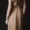 Burberry Prorsum Beaded Silk Crépon Dress in Brown (foundation) - Lyst