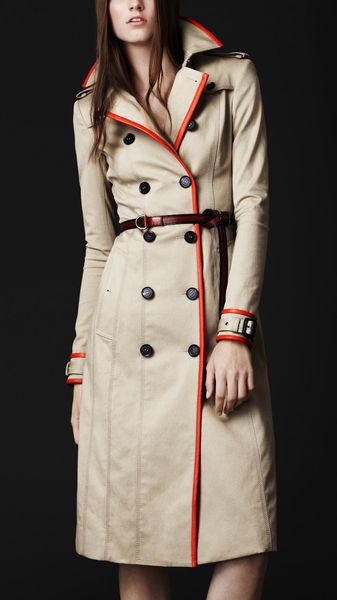 Burberry Prorsum Stretch Gabardine Trench - Lyst
