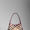 Burberry Small Nova Check Tote in Beige (raspberry sorbet) - Lyst