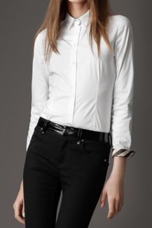 Burberry Slim Fit Check Cuff Shirt - Lyst