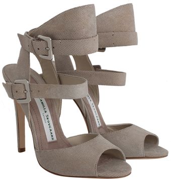  Peep-toe Buckle Strap Stiletto 