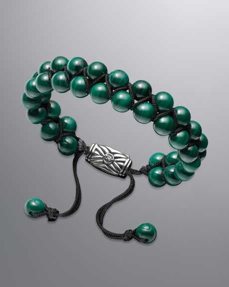 David Yurman Spiritual Bead Bracelet Malachite In Green For Men Null
