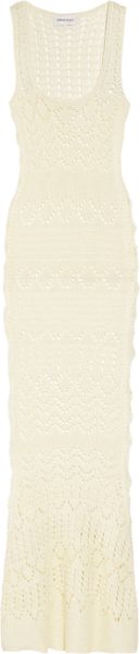 Emilio Pucci Crochet Knit Cotton Maxi Dress In White Lyst