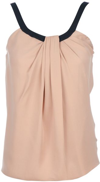  Strap Detial Silk Top 