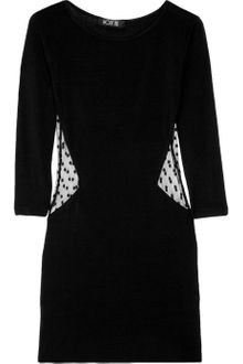 Holy Tee Martine Mesh-insert Jersey Mini Dress - Lyst