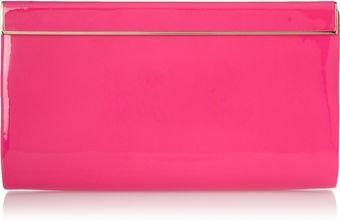 Jimmy Choo Cayla Patent-leather Clutch - Lyst