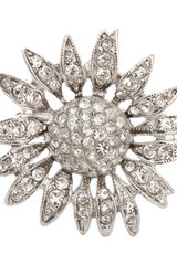 Kenneth Jay Lane Crystal Daisy Ring