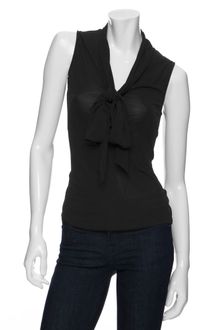 Rachel Zoe Tie Collar Sleeveless Top - Lyst