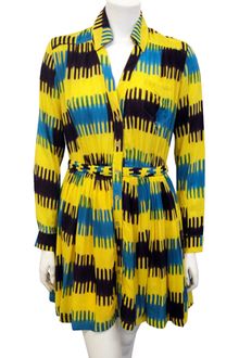 Thakoon Addition Gathered Waist Shirt Dress in Ikat - Lyst