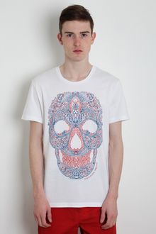 Alexander McQueen Alexander Mcqueen Mens Bandana Skull T-shirt - Lyst