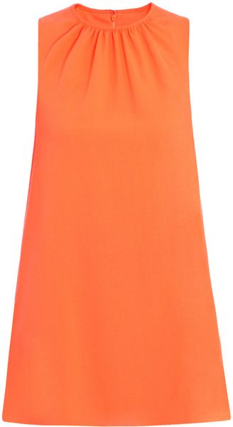  Solid Crepe Mini Dress 