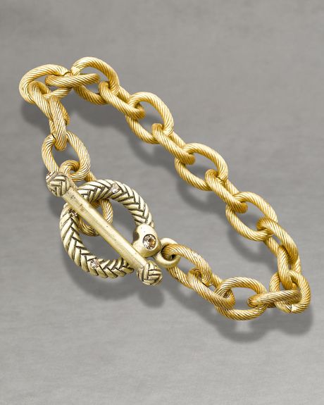 Jay Strongwater Rhodes Toggle Bracelet, 8 in Gold (null) - Lyst