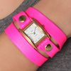 La Mer Collections Neon Simple Wrap Watch in Pink (gold) - Lyst